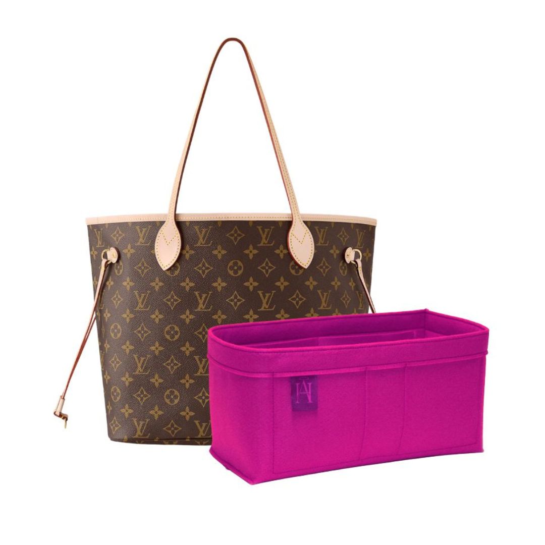 Handbag liner / bag organiser for the Neverfull MM Tote handmade by Handbag Angels UK.