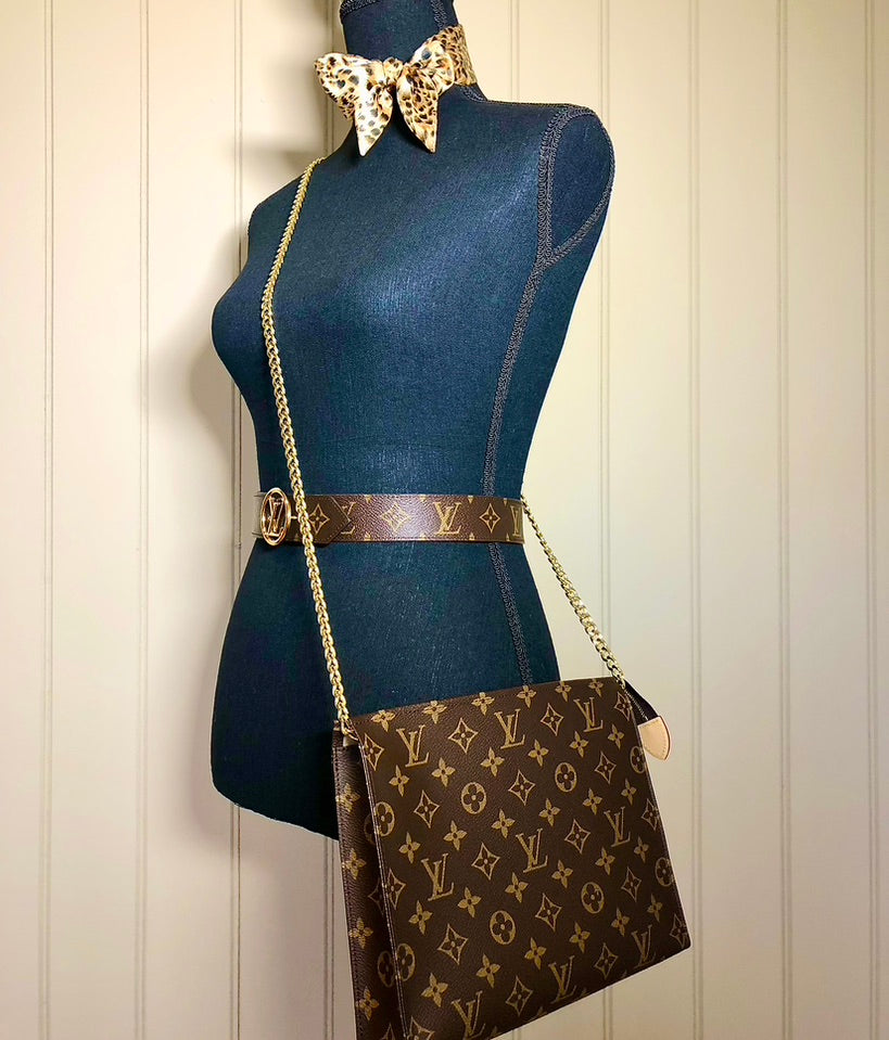 how to turn the lv toiletry pouch into a crossbody