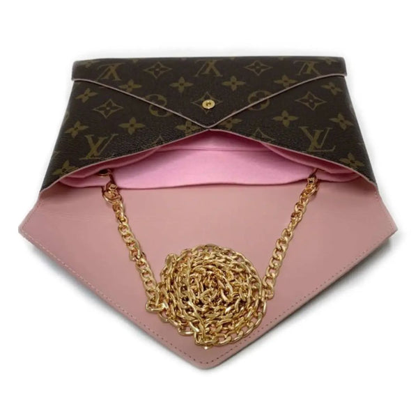 lv large kirigami bag converter kit with a felt insert and chain