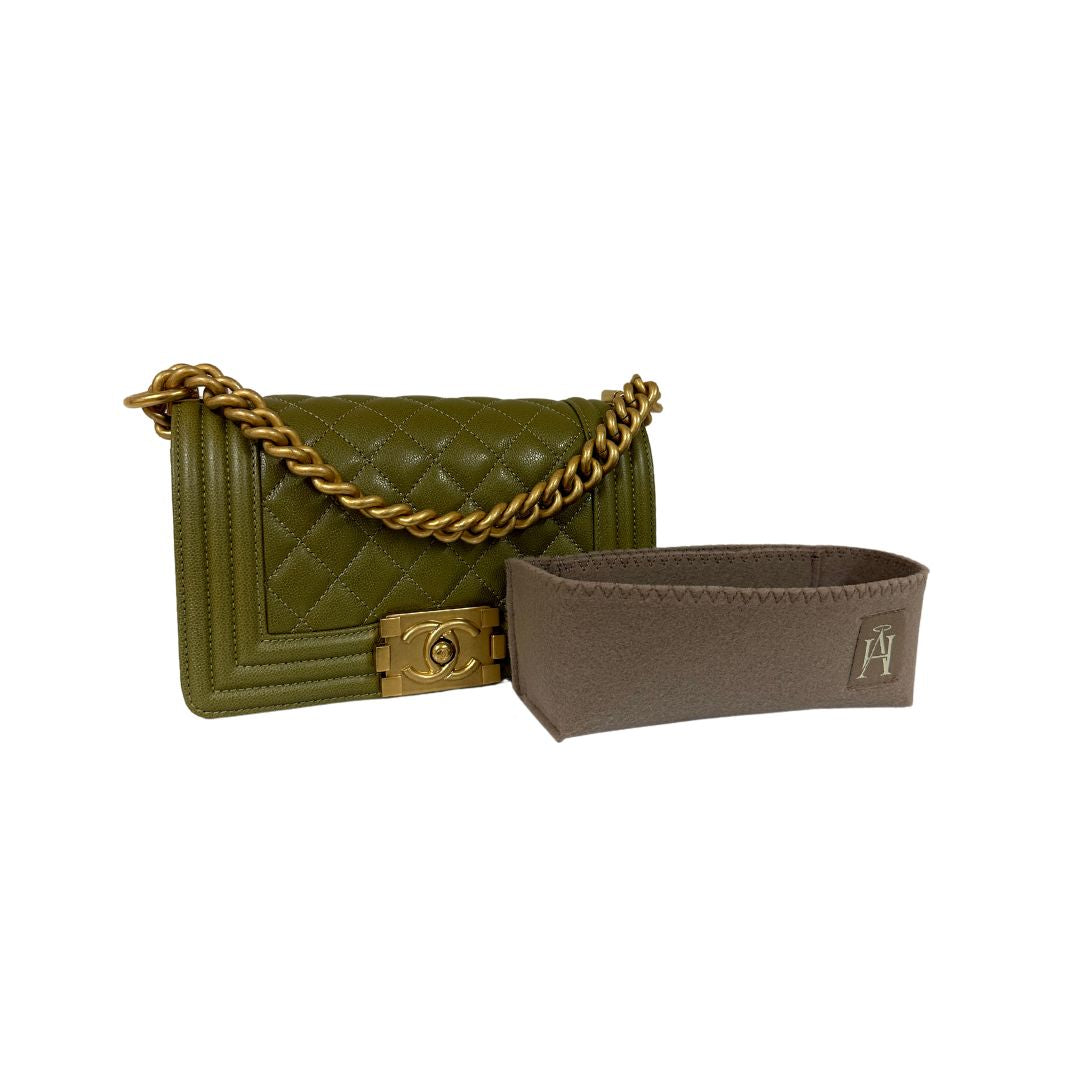 bag liner for small Chanel Boy Bag by Handbag Angels
