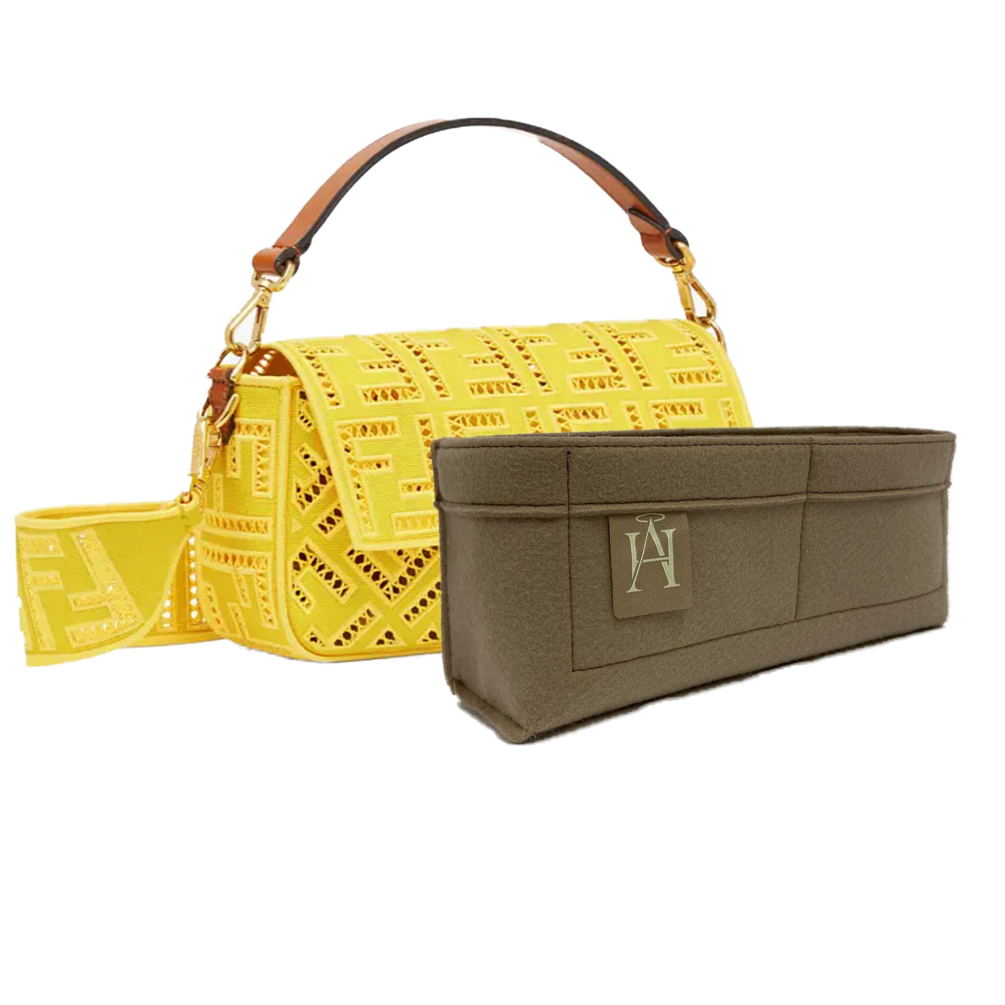 Liner for Fendi Embroidered Canvas Baguette