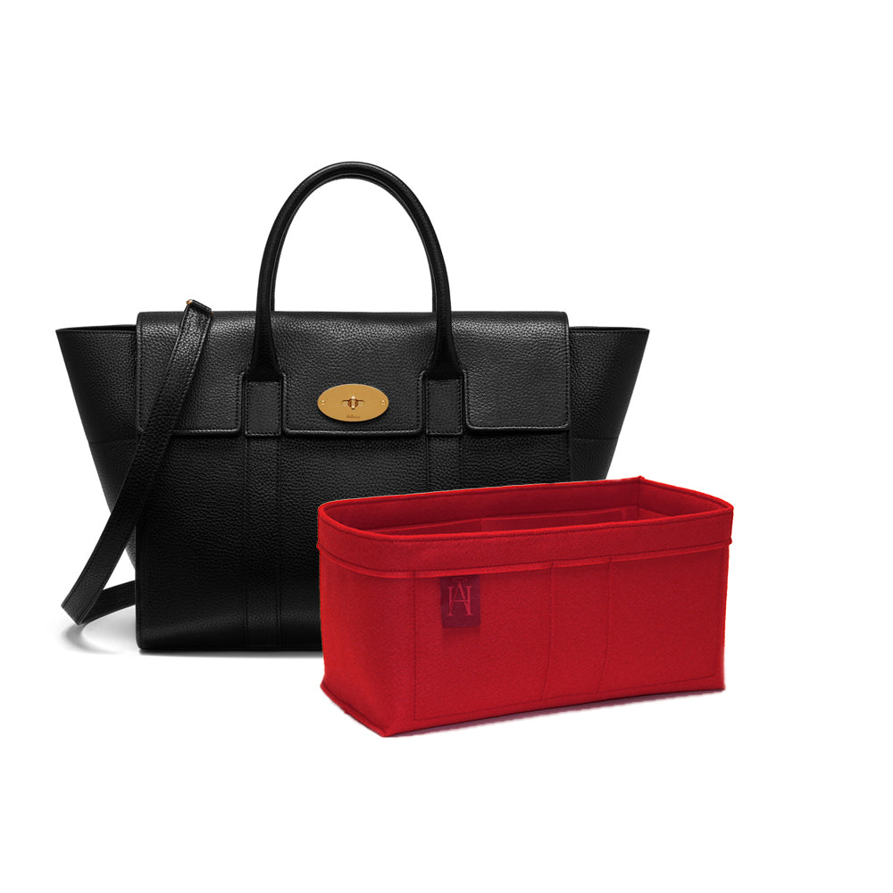 handbag organiser for the mulberry bayswater with strap, with internal pockets made from felt
