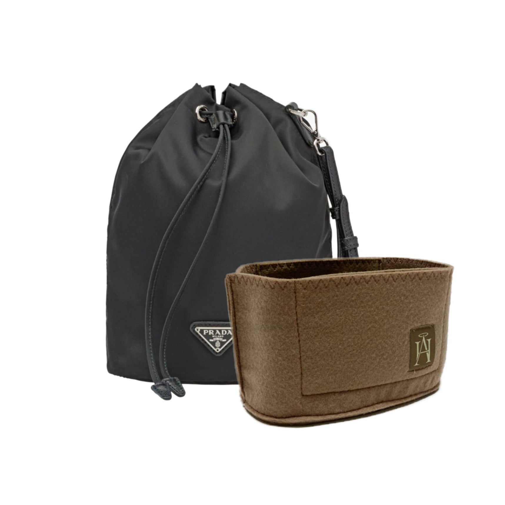 prada nylon bucket bag handbag liner