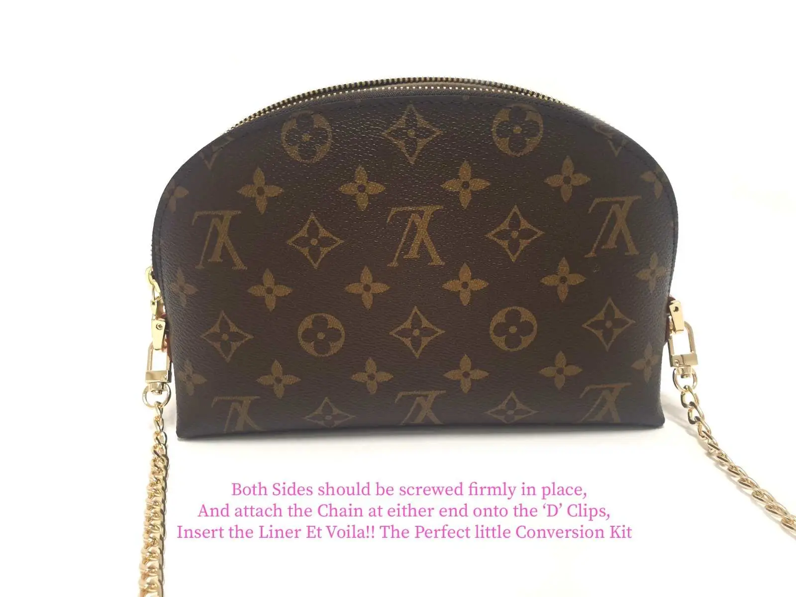 lv toiletry bag insert with chain