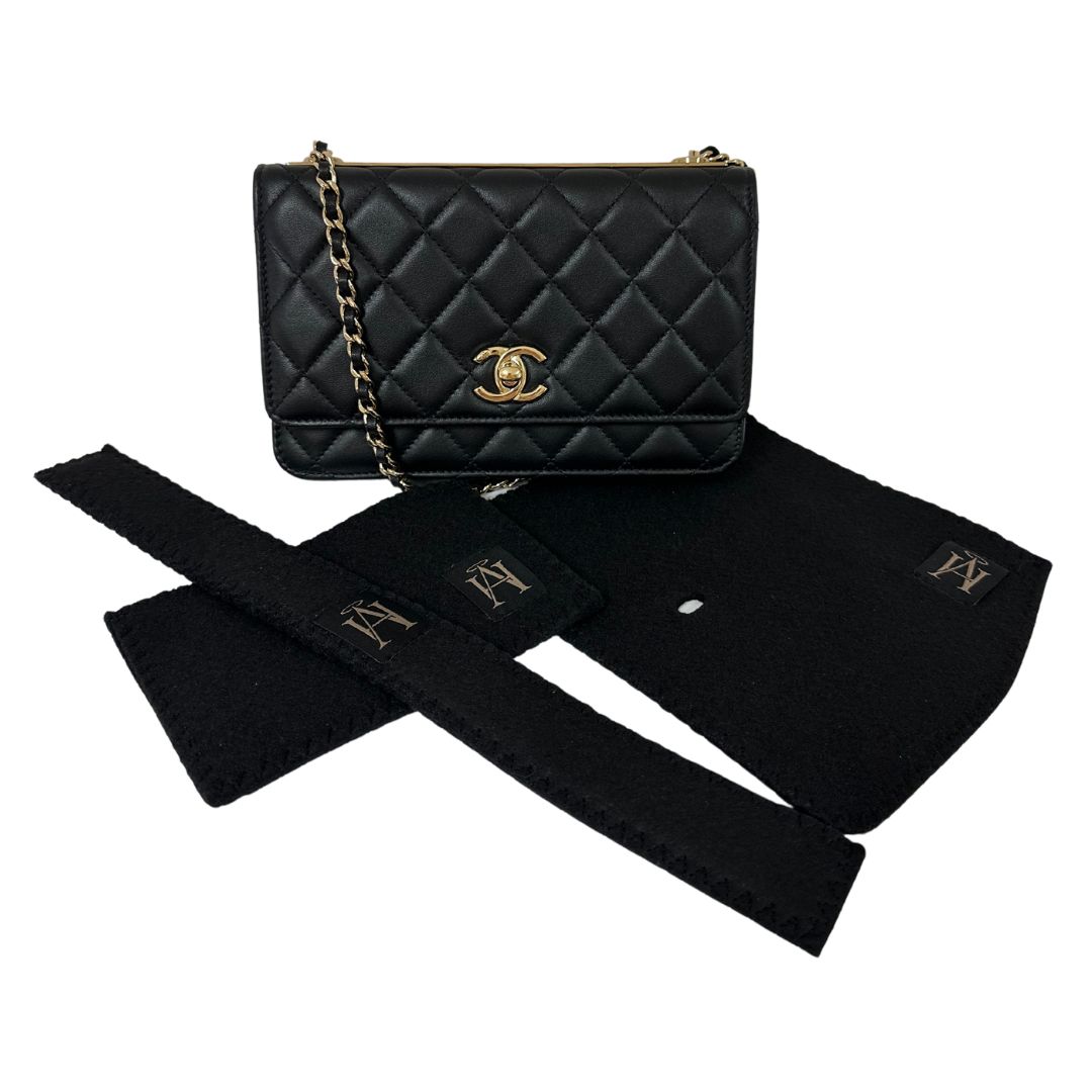 felt storage protection kit for chanel trendy woc wallet on chain